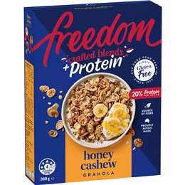 Freedom Crafted Blends Protein Granola Honey Cashew 360g