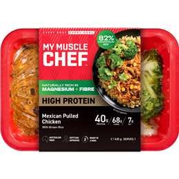 My Muscle Chef Mexican Pulled Chicken & Brown Rice 430g