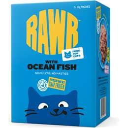 RAWR Chilled Ocean Fish Cat Food Pouches 60g x 7 pack