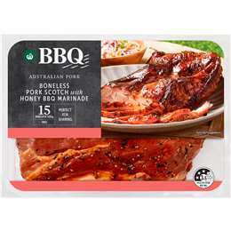 Woolworths BBQ Boneless Pork Scotch Honey BBQ 800g - 1.2kg