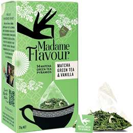 Madame Flavour Matcha Green Tea & Vanilla Tea Bags 14 pack
