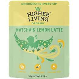 Higher Living Matcha & Lemon Latte Powder 50g