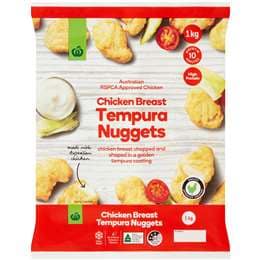 Woolworths Chicken Breast Tempura Nuggets 1kg