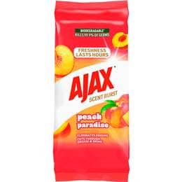 Ajax Scent Burst Disinfectant Wipes Peach Paradise 90 pack