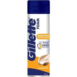 Gillette Sensitive Moisturising Shave Foam 245g