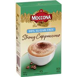 Moccona Coffee Sachets 99% Sugar Free Strong Cappuccino 10 pack