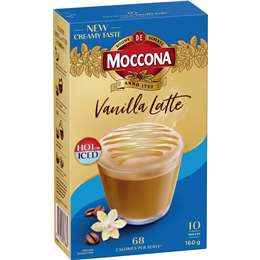Moccona Coffee Sachets Creamy Vanilla Latte 10 pack
