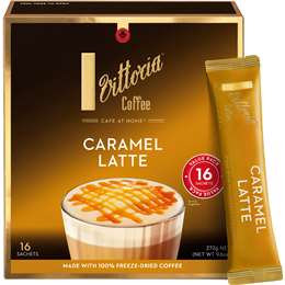 Vittoria Caramel Latte Sachets 16 pack