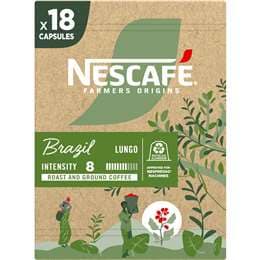 Nescafe Farmers Origins Brazil Coffee Capsules 18 pack