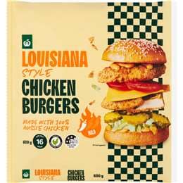 Woolworths Louisiana Style Chicken Burgers 600g