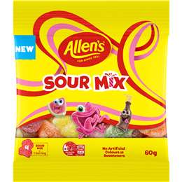 Allen's Sour Mix Lollies 60g