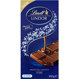Lindt Lindor Dark Chocolate Block 100g