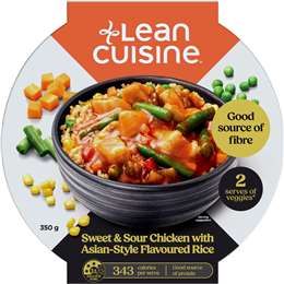 Lean Cuisine Sweet & Sour Chicken Bowl With Asian Style Flavoured Rice 350g