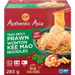 Authentic Asia Thai Prawn Wonton Kee Mao Noodles 283g