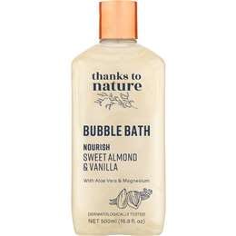 Thanks To Nature Bubble Bath Sweet Almond Vanilla Magnesium & Aloe Vera 500mL