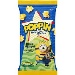 Poppin Microwave Popcorn Minions Bello Yellow Butter 85g