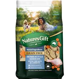 Nature's Gift Chilled Dog Food Grain Free Homestyle Shreds Chicken 600g