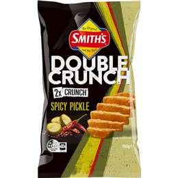 Smith's Double Crunch Potato Chips Spicy Pickle 150g