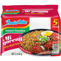 Indomie Instant Noodles Mi Goreng Spicy Beef Flavour 425g 5 pack