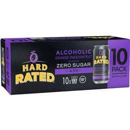 Hard Rated Orange Passionfruit Cans 375mL x 10 pack