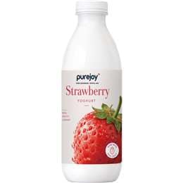 Purejoy Strawberry Probiotic Yoghurt 1L