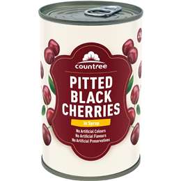 Countree Pitted Black Cherries In Syrup 415g