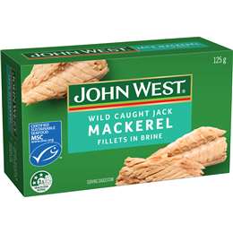 John West Jack Mackerel Fillets In Brine 125g