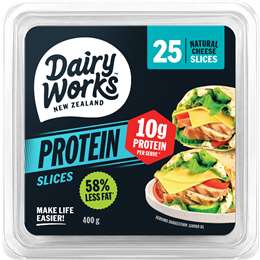Dairyworks Protein Cheese Slices 400g