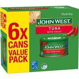 John West Tuna With Chilli Value 95g x 6 pack
