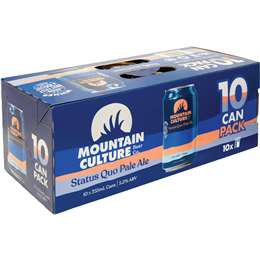 Mountain Culture Status Quo Pale Ale Cans 330mL x 10 pack
