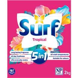 Surf 5-In-1 Laundry Powder Tropical 2kg