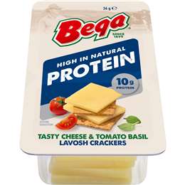 Bega Protein Cheese & Tomato Basil Lavosh Crackers 36g