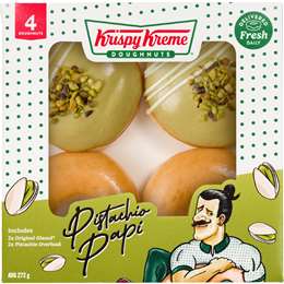Krispy Kreme Pistachio Papi Doughnuts 4 pack