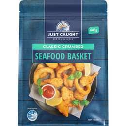 Just Caught Classic Crumbed Seafood Basket 600g
