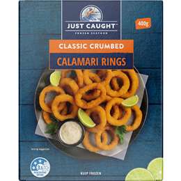Just Caught Classic Crumbed Calamari Rings 400g