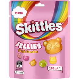 Skittles Jellies Fruit Pandas Lollies 120g