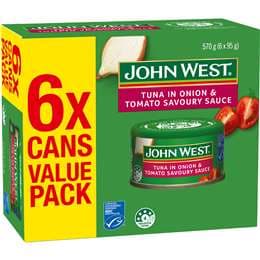 John West Tuna In Onion & Tomato Savory Sauce Value 95g x 6 pack