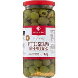 Sandhurst Pitted Sicilian Green Olives 450g