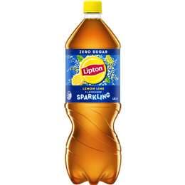 Lipton Sparkling Iced Tea Lemon Lime Soft Drink Bottle 1.25L
