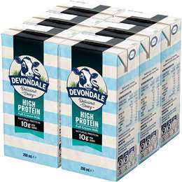 Devondale High Protein Full Cream Long Life Milk 200mL x 6 pack