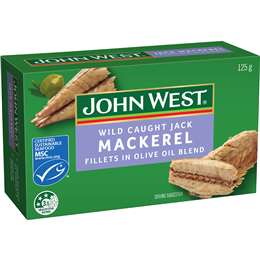 John West Jack Mackerel Fillets Olive Oil 125g