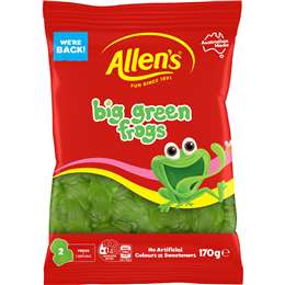Allen's Big Green Frogs Lollies 170g