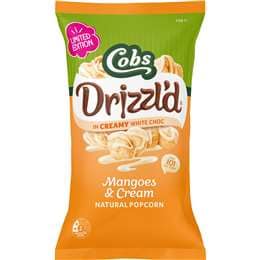 Cobs Drizzled Popcorn White Choc Mangoes & Cream 110g