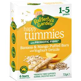 Rafferty's Garden Banana & Mango Puffed Bars With Yoghurt Drizzle 1-5Y 6 pack
