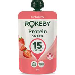 Rokeby Protein Snack Pouch Strawberry 160g