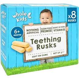 Whole Kids Teething Rusk 6m+ 8 pack