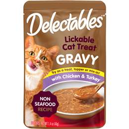 Delectables Lickable Cat Treat Gravy With Chicken & Turkey 40g