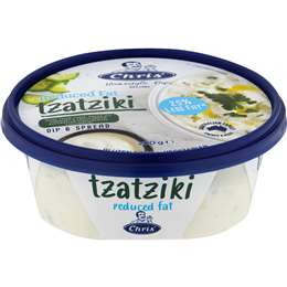 Chris' Tzatziki Dip Reduced Fat 200g