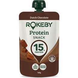 Rokeby Protein Snack Pouch Dutch Chocolate 160g