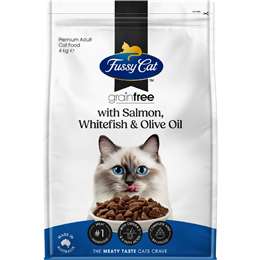 Fussy Cat Grain Free Salmon Whitefish & Olive Oil Dry Cat Food 4kg